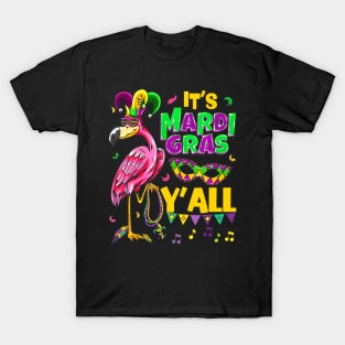 Funny Carnival Party Idea Flamingo Mardi Gras T-Shirt